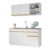 Cozinha Compacta com Rodapé Veneza Multimóveis MP2114 com Armário e Balcão Branca