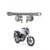 Trava De Guidao Polida Moto Honda Fan Titan Start Cargo 160