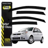 Defletor Calha de Chuva Fiesta Amazon Rocam 2002 2003 2004 2005 2006 a 2011 4 Portas Ecoflex