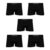 Kit 5 Cueca Polo Star Boxer Box Masculina Preta