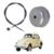 Cabo + Calota Velocimetro Fusca Apos 1979