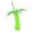 Copo com Tampa e Canudo – Coqueiro Kids Verde 350ml  – 1 unidade – Rizzo