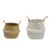 Kit 2 cestos organizadores multiuso decorativo branco e natural seagrass – Oikos