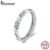 Bamoer Retro 925 Silver Sterling Ins Simple Design Ring Presentes Para Jóias De Moda Feminina