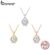 Bamoer D Cor VVS1 EX 1CT Colar Moissanita Para Mulheres 925 Sterling Prata Presente De Casamento De Alta Qualidade MSN003