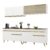 Cozinha Compacta 4 pç c/ Armário e Balcão MP3696 Veneza GW Multimóveis Branca
