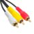 Cabo Reforçado Áudio Vídeo 3rca X 3rca Tv Dvd 2 Metros