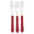 Garfo Leme Tramontina  VERMELHA 4″ – 3 unidades