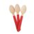 Colher de Madeira – Vermelho – 10 unidades – ArtLille – Rizzo