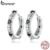 Bamoer 925 Sterling Silver Vintage Iris Flower Brincos De Prata Jóias De Moda Para Mulheres