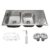 Pia Cuba Dupla de Cozinha Gourmet Com Lixeira em Aço Inox – CBC0007-C Tubrax