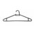 Kit Jogo Com Cabides Para Roupas 5 Unidades Adulto Infantil Preto Em PVC