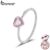 Bamoer Real 925 Prata Esterlina Rosa Amor Para Moda Feminina Jóias Finas Presente BSR157