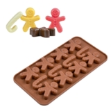 Molde De Silicone Chocolate – Bonecos e Bengala Doce – FT157 – 1 unidade – Silver Plastic – Rizzo