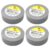 Kit 4 Fitas Isolantes 18mmx20m Cinza PVC E13 Enerbras