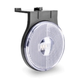 Lanterna Lateral Carreta LED Cristal 65mm com Suporte com Fio 12V 24V