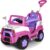 Carrinho de Passeio e Pedal para Bebe Calesita Diipi Rosa