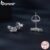 Bamoer 925 Prata 5 Estrelas De Garra 0.1 Carat Moissanite Stud Earstud D Cor VVS1 Design Único Novos Brincos Jóias De Moda Presentes Para Mulheres