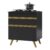 Balcão de Cozinha para Cooktop 70 cm Multimóveis Veneza GB 1 Porta 1 Gaveta Preto