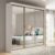Guarda Roupa Casal 3 Portas 4 Gav Espelho Branco Carraro