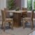 Conjunto Sala de Jantar Mesa Tampo de Madeira 4 Cadeiras Rustic/Crema/Bege Marrom Samara Madesa