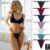 FINETOO 7pçs/Conjunto Lingerie Feminina Sexy De Algodão Flexível Confortável Fio Dental M-XL /