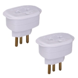 Kit 2 Adaptadores Universal 250v 10a 2P+T Branco Daneva