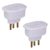 Kit 2 Adaptadores Universal 250v 10a 2P+T Branco Daneva