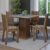 Conjunto Sala de Jantar Mesa Tampo de Madeira 4 Cadeiras Rustic/Cinza/Bege Marrom Samara Madesa