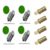 Kit Lampada 75 Led Verde Com Soquete Latao Painel Fusca