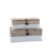 Kit 2 caixas organizadoras armazenamento decorativa palha seagrass – Oikos