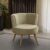 Poltrona Para Sala Decorativa Isa Suede Bege Adonai Estofados