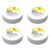 Kit 4 Fitas Isolantes 18mmX20m Branca PVC E13 Enerbras