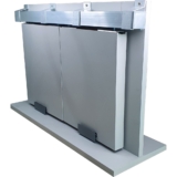 Kit p/ Porta Correr Trilho 2,00m 35×35 Alumínio Natural p/ Duas Portas