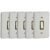 Kit 5 Conjuntos Interruptores Simples Vertical 10A 250V 4×2