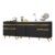 Kit 2 Balcões Gabinete Pia 150 cm e Cooktop 70 cm Veneza GB Multimóveis MP2073 Preto