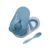 Prato Fundo Com Divisória E Colher Funny Meal Azul Multikids Baby – BB053