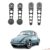 Kit Completo Manivela E Maçaneta Internas Cromado Fusca 71 A 77