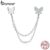 (1 Peça) Bamoer 925 Sterling Silver Double Pierced Butterfly Stud Earrings Jóias De Moda Para Mulheres Presentes De Aniversário
