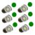 Kit 6 Lampada 75 Led Verde Soquete Latao Painel Fusca