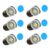 Kit 6 Lampada ( 75 ) Led Azul Soquete Latao Painel Fusca