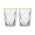 Copos De Vidro Diamond Fio De Ouro 270ml 2 Peças – Lyor