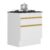 Balcão Cozinha com Rodapé para Cooktop 70 cm 1 Porta 1 Gaveta Veneza GW Multimóveis MP2118 Branco