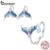 Bamoer 925 Sterling Sliver Earrings Fantasia Sereia Design Cauda De Azul Roxo Cor Oceano Jóias Coleção Para Presentes Femininos