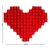 Painel Metalizado tipo Shimmer Wall Coração Inflável – 1,06x85cm – Vermelho – 1 unidade – PartiuFesta – Rizzo