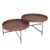 Conjunto Mesa De Centro Sala Décor 700 e 600 Pés de Metal