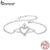 Pulseira Bamoer 925 Sterling Sliver Coração Planeta Joias Presentes Para Mulheres