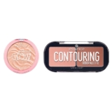 Kit Essence Paleta de Contorno Matte Contouring Duo 7 g + Iluminador Compacto em Pó Gimme Glow 10 Nude 9 g