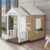 Casinha de Brinquedo MDF com Varanda Artesanal Branco/Bege L12 – Gran Belo