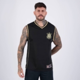 Regata Corinthians Basquete Helança Preta e Dourada